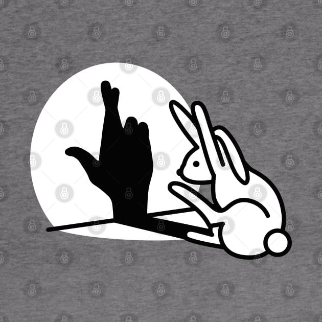 Rabbit shadow hand crossed fingers hand sign liar by LaundryFactory